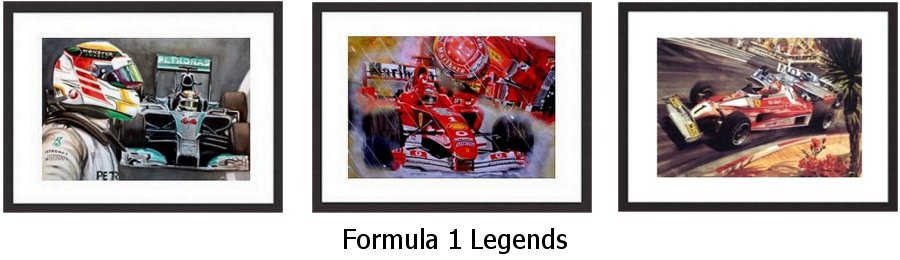 Formula 1 Legends Framed Prints